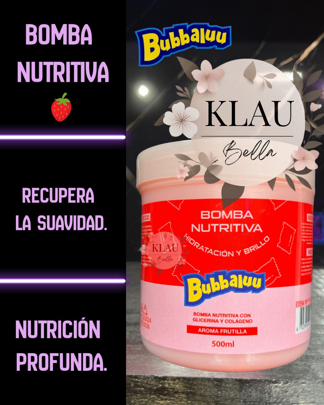 BOMBA NUTRITIVA BUBBALUU 500 ML