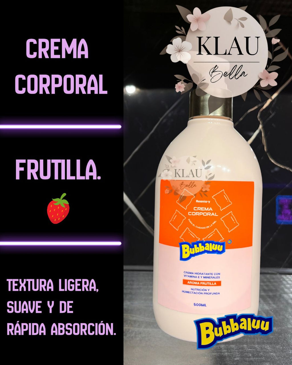 CREMA CORPORAL BUBBALUU 500 ML